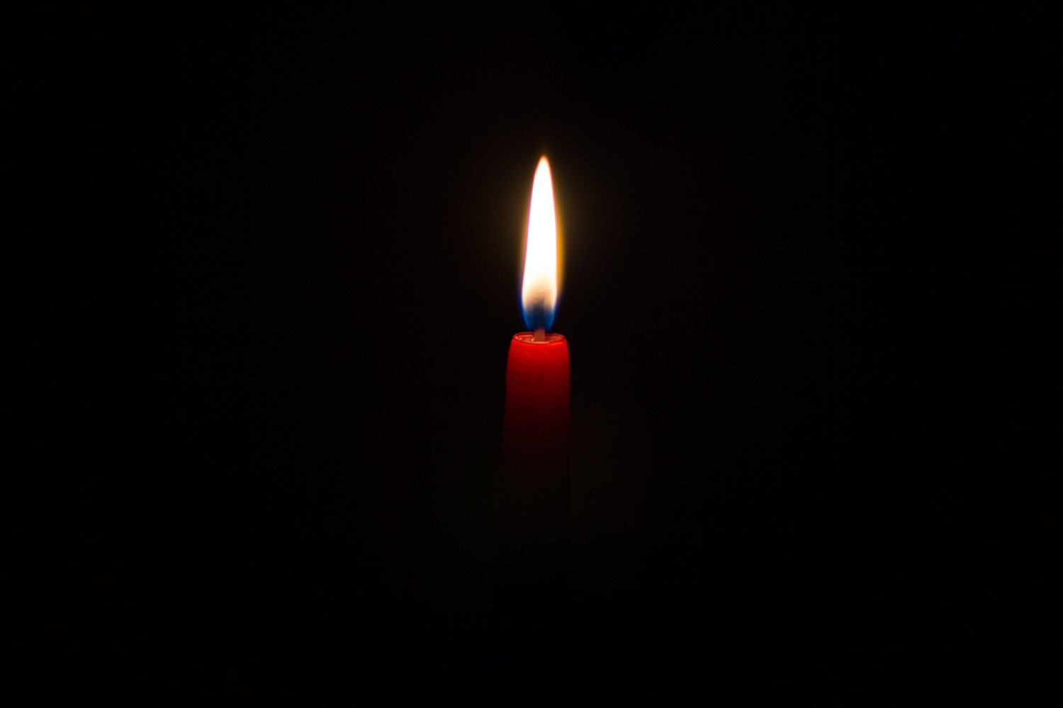 Bereavement & grief signified by a burning candle